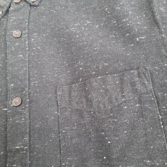 H&M 100% Cotton Button Down Casual Shirt Black Confetti Men's Sz XS - Picture 5 of 8